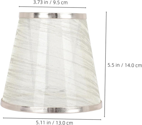 DOITOOL Cloth Lampshade Replacement Accessory Round Design Gold Trim for Home and Restaurant Lighting Versatile Light