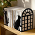 5.5"x4.3"x8.3" 1 Peacoblue Metal Bookends for Shelves, Modern Decorative Heavy Duty Study Book Support Stoppers
