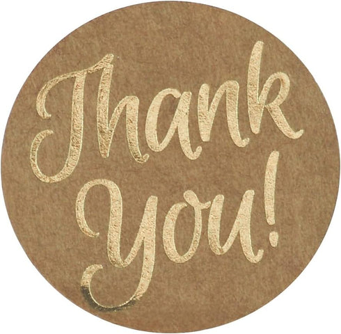 Great Papers! Thank You Stickers, Self-Adhesive, 250 Pack for Small Businesses, Gifts, and Weddings (2017012)