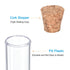 PATIKIL 20Pcs 6ml Plastic Test Tubes with Cork Stoppers, 78x13mm for Scientific, Party Decoration, and Lab Use