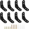 OYWOBET 8pcs 2 Inch Black Heavy Duty L Brackets, Wall Mount L Corner