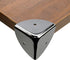 39mm/1.53" 8PCS T Tulead Iron Corner Protectors Black Decorative Box Edge Cover Box Cabinet Edge Safety Guards