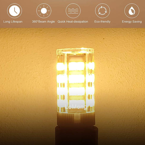 KAKEMONO AC120V GY6.35 Bulbs 4W,40W Equivalent,GY6.35 Counter Non-dimmable,Warm 2700K,5 Pack LED Halogen Bi-Pin Base