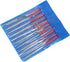 YAKAMOZ 10pc Mini Diamond Metal Files Set - Micro Round Needle, Triangular Square Flat Riffler Files for Jewelry, Wood,
