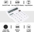 Cute White Desktop Calculator, Big Buttons, Dual Power Source, Large Display Screen for Office