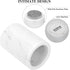 WORHE Natural Marble Pencil Pen Holder, Handcrafted White Marble Desk Organizer for Office Supplies, Makeup Brush Holder
