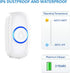 SECRUI Wireless Doorbell with 2 Buttons, Battery Operated Doorbell Kit with 52 Chimes, LED Flash, Waterproof Design