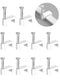 Jadaol 100Pcs 7.5mm Cable Clips with Nails, Custom Fit for Cat6 Flat Ethernet