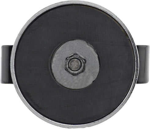 Master Magnetics Ceramic Round Base Magnet with Black Spring Clamp, 2-Pack, 35 lb Pull Each