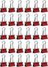 JAM PAPER Colorful Extra Small Binder Clips, 3/5 Inch (15 mm), Red, 30/Pack