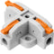 GKEEMARS 20Pcs Quick Wire Splitter Connector, 3 Way T-Shape Connectors for Circuit Inline 24-12 AWG (Orange)