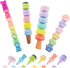 Dotbengc 4 Pack 20 Cute Mini Highlighter Pens, Pcs Stackable Marker Pens, Small Midliners Stationary Markers Pastel