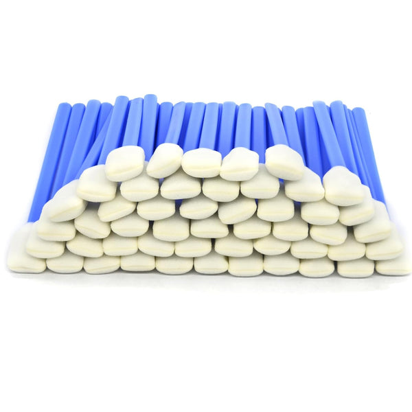 50pcs 5.11" Square Rectangle Foam Cleaning Swab Sticks for Inkjet Printer Roland Optical Equipment, Blue