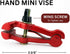 3" 1.25" 0.5" BENCH WIZARD Mini Handheld Vise | Adjustable Width Vise Jaws Can Open Wide Using Wing Nut Tension Screw |