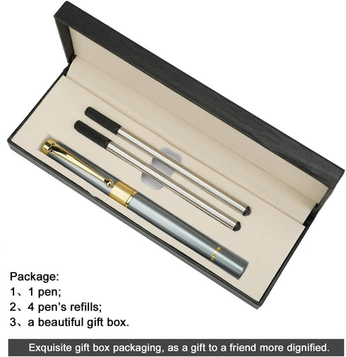 Ballpoint Pen Black Refill, Luxury 0.5mm, Best Gift Set for Men & Women, Professional Executive Office