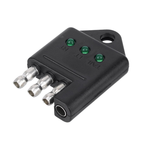 BTFO 4 Pin Trailer Plug Tester, 4-Way Flat Trailer Wiring Tester with LED