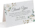 White Floral Sympathy Thank You Cards, Funeral Thank You Cards, Personalized 5.5x4.25