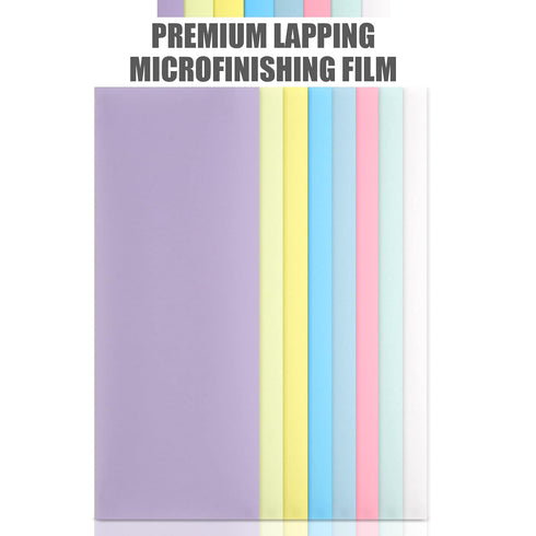 Lapping Microfinishing Film with PSA, Set of 8 Polishing Sheets 4.25’’ x 11’’ for Scary Sharp Sharpening System