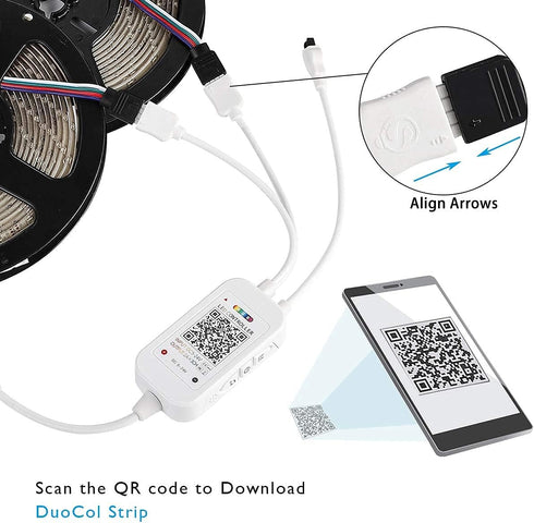 2 1 5V-24V SUPERNIGHT RGB LED Strip Light Controller, APP Controlled LED Smart Music Controller, in RGB Bluetooth