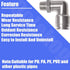 Pneumatic Push To Connect Fittings Heavy Duty Elbow, 3/8 inch Tube OD x 1/4" NPT Male Thread (5Pcs)