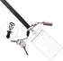 Lanyard with ID Badge Holder, Black Breakaway Lanyards for ID Badges, Keys, 5 Pack