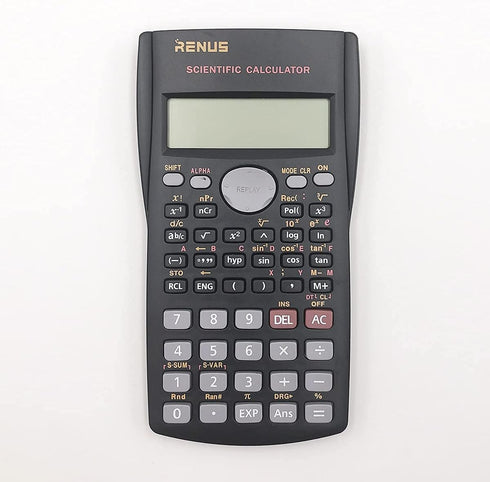 RENUS 8 Packs 2-Line Engineering Scientific Calculator for Students and Teachers, 16 AAA Batteries Included