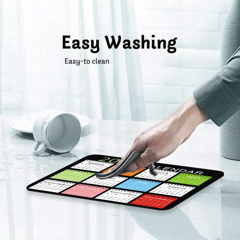 Amakoo 2025 (9.5 7.9 Inch) Calendar Mouse Pad, Gaming Rectangle Mousepad for Computer Laptop Non-Slip Rubber Desk