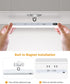 60 Closet Counter Kitchen(2 Pack) WILLED Under Cabinet Lights Rechargeable, Battery Display, LED Touch Light Bar