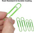 Paper Clips Assorted Sizes, 400 Pieces, Sturdy Coated Paper Clips, 2" (50mm) Large and 1.3" (33mm) Medium Size for
