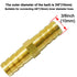 Da by 3 pcs 3/8"(10mm) Barb Splicer Mender Hose Brass Fitting with 6 pcs Stainless Steel Pipe Clamps