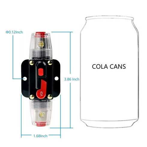 STETION 80 Amp Resettable Fuse Circuit Breaker for Car Audio System, 12-24V DC