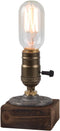 OuXean Vintage Table Lamp, Industrial Nightlight Steampunk Desk Lamp with E26 Antique