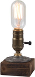 OuXean Vintage Table Lamp, Industrial Nightlight Steampunk Desk Lamp with E26 Antique