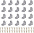 HARFINGTON 50pcs Plastic l Brackets 0.7"x0.9" (16.6x23.1mm) Small Round l Shape Bracket