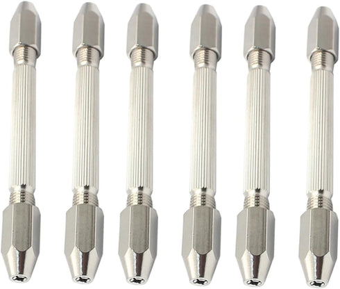 DOITOOL 6 Pcs Mini Vise Drill Model Tools, Hand Auger Miniatures, Double Ended Pin Vise Set