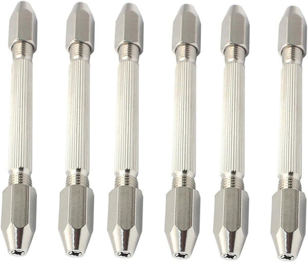 DOITOOL 6 Pcs Mini Vise Drill Model Tools, Hand Auger Miniatures, Double Ended Pin Vise Set