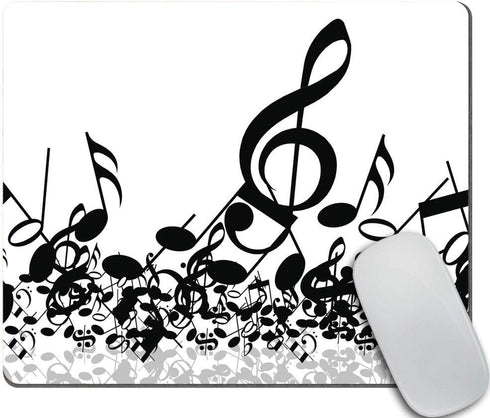 Musical Notes Mousepad, Funny & Cute Desk Accessory, 9.5 X 7.9 Inch Size