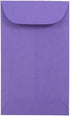 JAM PAPER #3 Coin Business Colored Envelopes - 50/Pack - 2 1/2 x 4 1/4 - Violet Purple Recycled