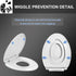 1M (1 Family Toilet Seat, Patented Slow Close & Quick Releasing Technology, Anti-Wiggling, Easy to Install and Clean