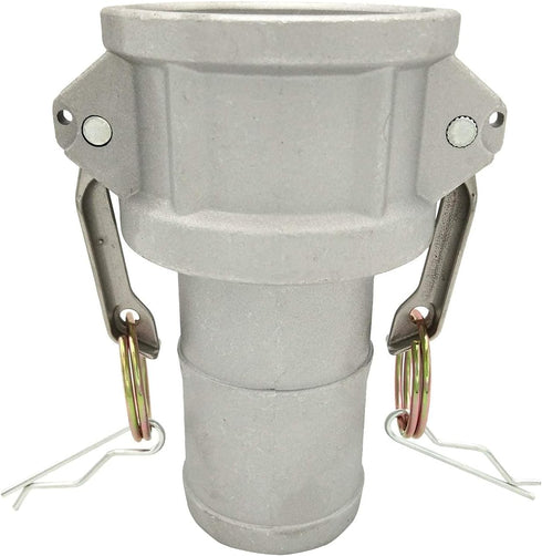 2PCS Global Type C Cam and Groove Hose Fitting, Socket x Hose ID Barbed with 2 PCS Gasket Fitting