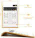 Calculator - 10 Digits Solar Battery Basic, Dual Powered Desktop Calculator - Tilted LCD Display, Slim Design