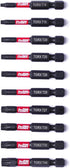 Impact Bit Set W/clip, T10-T40 TORX,10-Piece, 2 Inch Length, Industrial Strength, 1/4" Hex Shank by Protorq