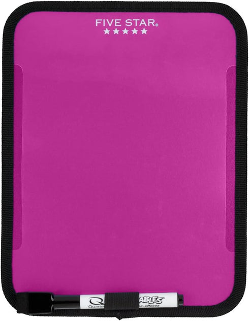 Five Star Locker Accessories, Magnetic Dry Erase Board, Clearview, 7" x 9", Berry Pink/Purple (72644)