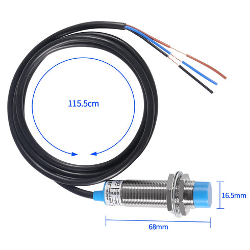 LJ18A3-8-Z/BX 3Pcs NPN NO Inductive Proximity Sensor Switch Detector 8mm DC 6-36V for 3D Printer Probe Bed Leveling