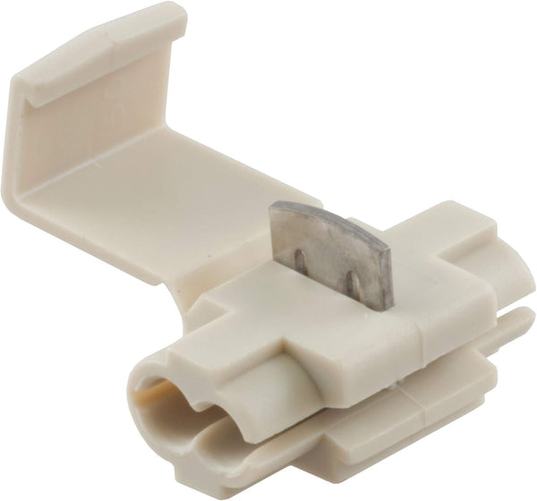 CURT 59906 100-Pack White Scotch Snap Lock Wire Connectors, 18-14 Gauge