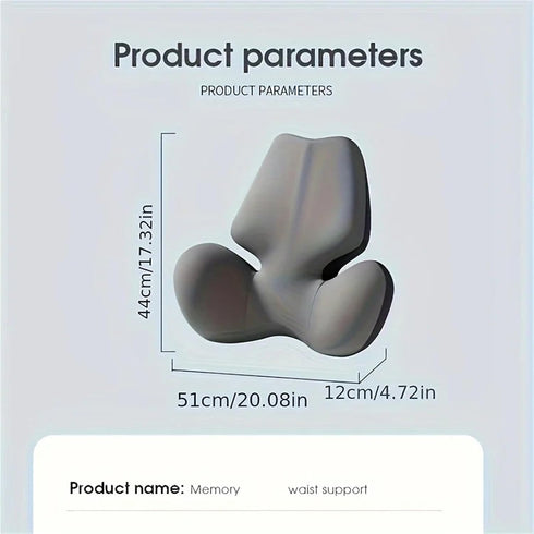 Generic Memory Foam Car Headrest Pillow and Lumbar Support Cushion Ergonomic Driving Back Support Pillow for Car Seat