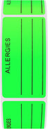 Hybsk Allergies Sticker, Fluorescent Green Allergy Stickers, 1"x2", 500 Per Roll