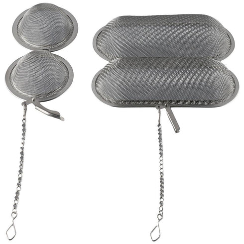 Ultrasonic Cleaning Solution 2Pcs Silver Holder with Lock and Hook Jewelry Cleaner Baskets Mesh Ball Ultrasonic Cleaner Baskets Small Parts