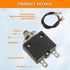 Push Button Circuit Breaker 5 Amp Manual Reset Fuse Tester with 18 AWG Wires, Hex Nut, Grip Nut Ring