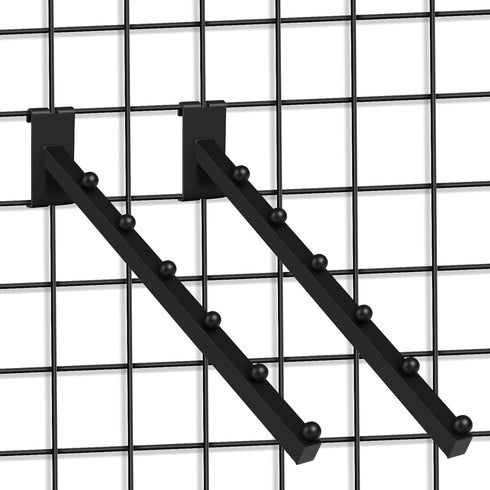Polmart 8 Pack Gridwall Waterfall Hook, 6 Ball Wire Gridwall Hangers, Accessories for Retail Shop Display and Trade Show